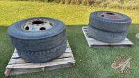 11R22.5 tire on rim (A)