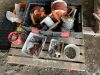 *pallet of electric fence items, 4 wire spools, wire tightener spools, stapler