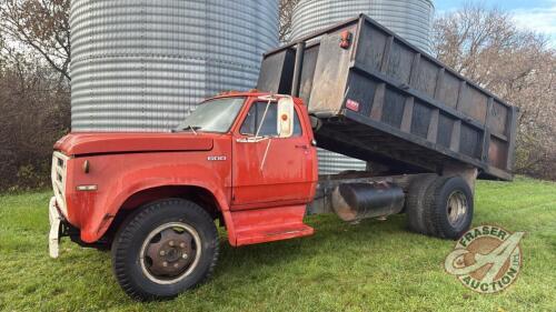 1974 Dodge 600 S/A Gravel truck, VIN# D61FG4J014448, 93695 miles showing, OWNER: Perry M Knight, SELLER: FRASER AUCTION LTD ________________________