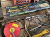 *cattle supply lot: 1 new fence stretcher, 2 used fence stretchers, tank heaters, water bowl float & lids - 4