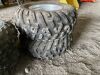 *used quad tires on 4-bolt rims, 25x8-12 fronts, 25x10 - 12 rears - 5
