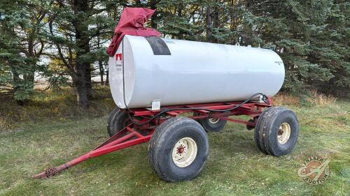 1000gal Huge L steel fuel tank on 4 wheel wagon s/n- 2352
