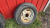 Used 7.60-15SL imp tire on rim - 3