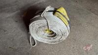 9&rdquo; heavy duty tow strap w/ loops on both ends