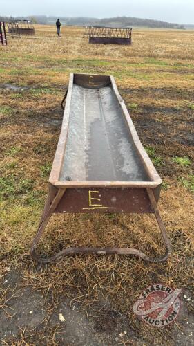 10&rsquo; metal feed trough (unit E)