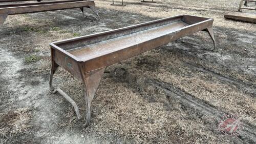 10&rsquo; metal feed trough (G)