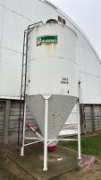 Riemer 870 hopper bottom feed bin on legs (Unit C) s/n 0105RWM202
