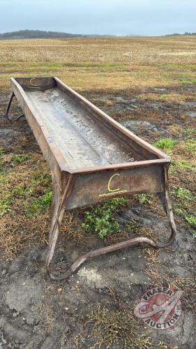 10&rsquo; metal feed trough (unit C)