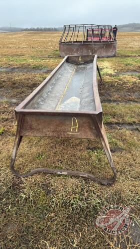 10&rsquo; metal feed trough (unit A)