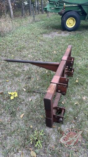 3 prong bale fork with adjustable mount