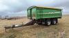 18&rsquo; Cancade End Dump tandem axle pup trailer, VIN# Homemade, OWNER: Alfred J Green , SELLER: FRASER AUC TION LTD___________________________