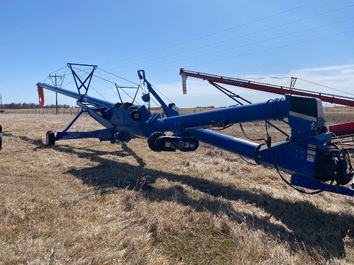 *13”x70’ Brandt PTO swing hopper auger, s/n94720