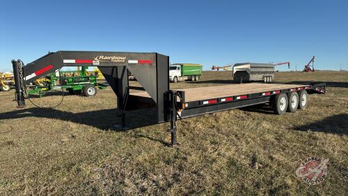 2013 28&rsquo; Rainbow triple axle 5th wheel gooseneck flat deck trailer, VIN#2RGGU283XD1002026, OWNER: Alfred J Green , SELLER: FRASER AUCTION LTD ______________________