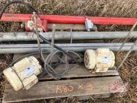 K80. Pallet of 3 pencil augers with 1/2hp electric motors