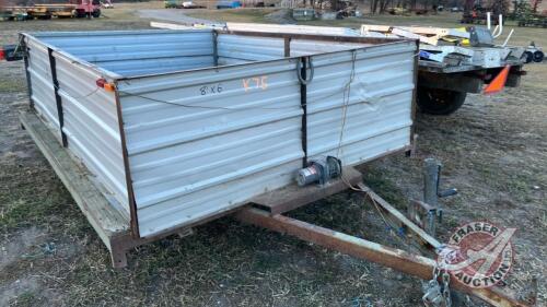 K75. 8x6 Homemade trailer, NO TOD metal sides