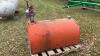 K45. Red skid tank with hand pump