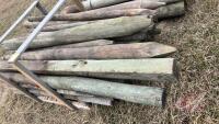 K72. 74 Assorted Used Fence Posts (Various sizes and conditions)