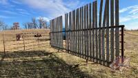 K71. 25' freestanding combo panel with 14' gate and 360 hinge