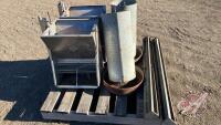 K35. Assorted hog and chicken feeders (sells as a lot)