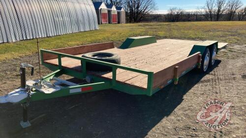 K70. 19' Tandem Axle Homemade Utility Trailer, OWNER: Brian D Cuvelier, SELLER: FRASER AUCTION___________________________________**TOD**