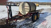 K60. 400 gal Poly Tank on Tandem Axle Versatile Wagon