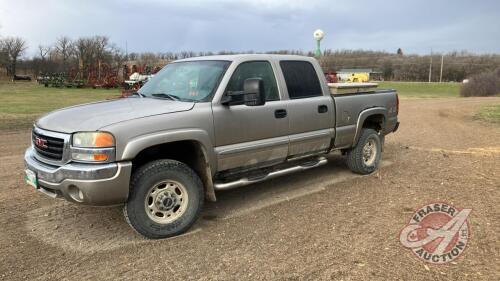 K63. 2003 GMC Sierra 1500 HD, 396,107 KM Showing, VIN# 1GTGK13U73F141758, OWNER: MARTIN NESTIBO, SELLER: FRASER AUCTION _________________________________________________**TOD**