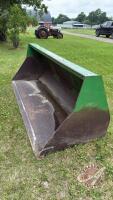 92&rdquo; smooth edge material bucket w/ John Deere quick attach