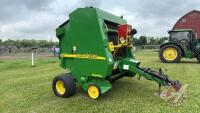 John Deere 557 Mega Wide round baler, S/N: 192299