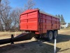 *2002 16' Cancade grain box pup on T/A pintle hitch trailer, VIN#HOMEMADE, Owner: MOIR FARMS LTD, Seller: Fraser Auction__________ ***TOD, & SAFETIED*** - 2