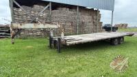 24&rsquo; t/a 5th wheel flat deck trailer (NO TOD)