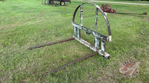 2-prong loader mount bale fork