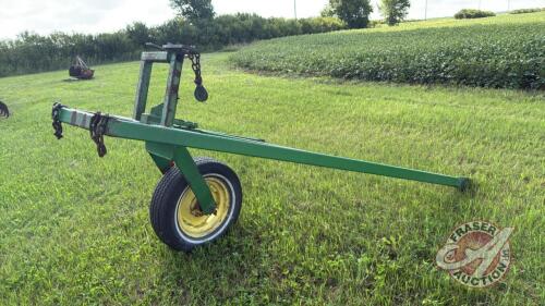 Single wheel tank hitch castor