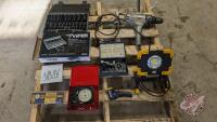Double faring tool. Cat work light. New 38pc Viper impact socket set. Heavy duty impact drill (NNN)
