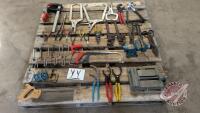 Vices, wood working tools, snips, clamps etc (Pallet YY)