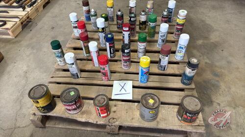 Pallet of assorted paints (Pallet X)
