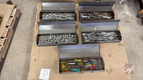 Assorted sockets, flat wrenches and screw drivers (Pallet P)