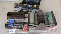 Tool boxes, various tools, big pipe cutter and vice (Pallet DDD)