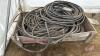 Crate of assorted hydraulic hose and electrical wire