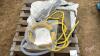 Pallet of trailer supplies, poly disc and cable adapters Pallet R - 3