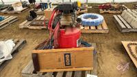 Pallet of air hose, shop creeper, and air compressor Pallet Q