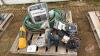 Pallet of LED lights, heat bulbs, brad nailer and garden hose Pallet H