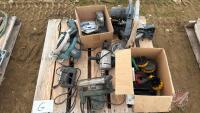 Assortment of saws, drills, and polishing brushes Pallet G