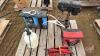 Pallet of drill press, filtration system and yard sprayer Pallet F - 2