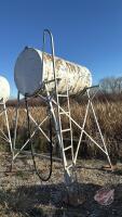 300gal fuel tank on stand with mounted ladder