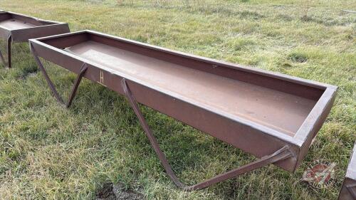 10&rsquo; metal feed trough (H)