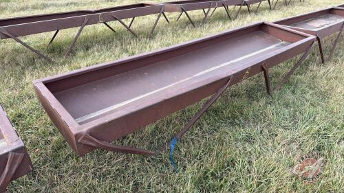 10&rsquo; metal feed trough (B)