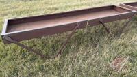 10&rsquo; metal feed trough (F)