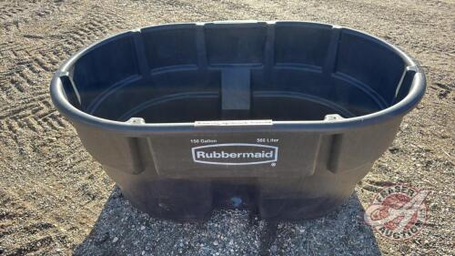 Rubbermaid 150-gal poly water trough (A)