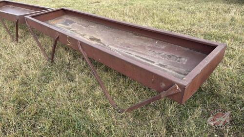 10&rsquo; metal feed trough (C)