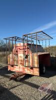 Approx 200-bushel Ranchers creep feeder on wheels s/n 1009-200